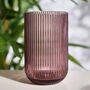 Palermo Set Of Four Amethyst Ribbed Highball Tumblers, thumbnail 3 of 5