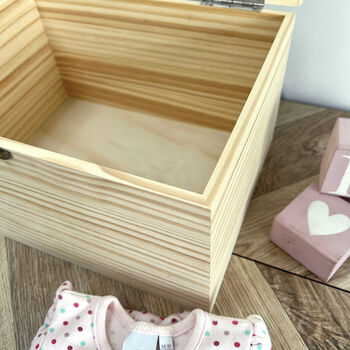 Personalised Born In 2026 Stars Engraved New Baby Keepsake Box Five Sizes 16cm | 20cm | 26cm | 30cm | 36cm, 6 of 7
