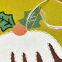 Christmas Pudding Mini Embroidery Kit, thumbnail 6 of 8