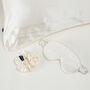 Silk Sleep Giftset Ivory Luxury Pillowcase Eye Mask And Scrunchie, thumbnail 2 of 12