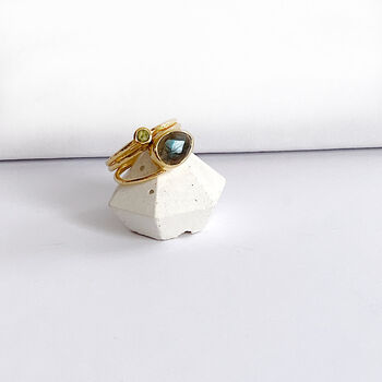 Saloni Peridot And Labradorite Ring, 5 of 7