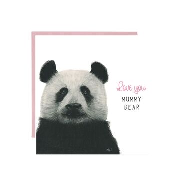 Love You Mummy Bear Panda Greeting Card, 2 of 5