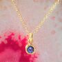 Tanzanite Rose Gold December Birthstone Necklace, thumbnail 4 of 8