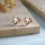 Wolf Head Stud Earrings In Sterling Silver, thumbnail 5 of 12