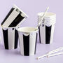 Striped Black Paper Party Cups, thumbnail 1 of 4
