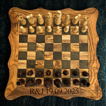 Customisable Chess Board Natural Effect, Wood, 6 of 6