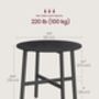Industrial Round Kitchen Dining Table, thumbnail 2 of 9