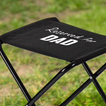 Personalised Foldable Camping Stool In Black, 2 of 5