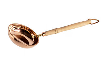 Handcrafted Copper Ladle With Wooden Handle, 4 of 5