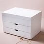 White Jewellery Box With Drawers, thumbnail 1 of 4