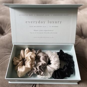Anti Kink And Breakage Luxury Silk Scrunchie Gift Set, 5 of 8