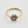 Gold Pansy And Pearl Ring, thumbnail 5 of 8