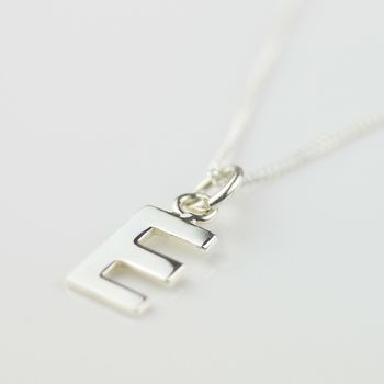 Silver Letter Charm Initial Necklace, 4 of 5