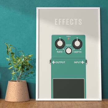 Guitar Effects Pedal Print | Guitarist Music Poster, 5 of 9