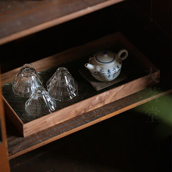 Glass Serving Tray In Wooden Frame, 6 of 7