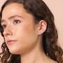 Sterling Silver Sunshine Face Stud Earrings, thumbnail 3 of 4