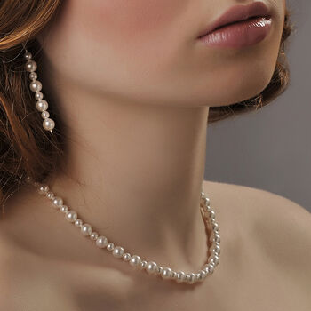 Swarovski Pearl Wedding Necklace, 7 of 8