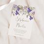 Purple Floral Wedding Invitations, thumbnail 1 of 4