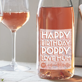 Personalised Rosé Wine With Spotify Playlist, 4 of 6