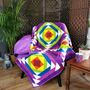 Colourful Quilt Rainbow Snail Trail Double Bed Blanket, thumbnail 8 of 10