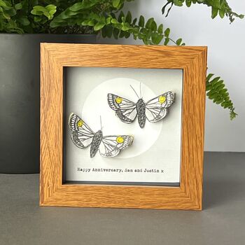 Personalised Two Moths And Moon Artwork, 5 of 10