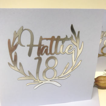 Personalised Papercut 18th Birthday Card, 9 of 12