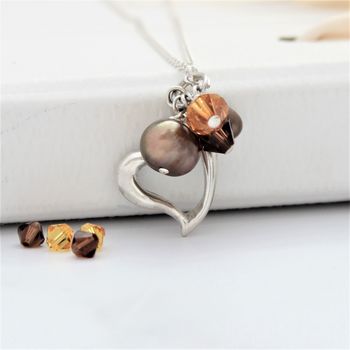 Silver Heart Necklace In Many Colours, 5 of 12