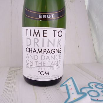 Personalised Time To Drink Champagne/Prosecco Label, 3 of 6