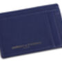 Blue Leather Card Holder With Rfid Protection, thumbnail 2 of 5