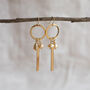 Cassiopeia Earrings Gold Filled Vintage Glass Pearls, thumbnail 3 of 4