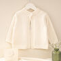 Personalised Cream Blossom Cardigan For Baby Flower Girls, thumbnail 6 of 12