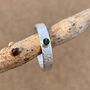 Pink Or Green Tourmaline October Birthstone Ring In Textured Sterling Silver, thumbnail 8 of 12