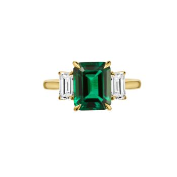 Murphy Created Emerald And Diamond Ring, 4 of 5