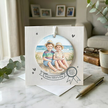 Personalised Father's Day Card With Keepsake Plaque, 3 of 8