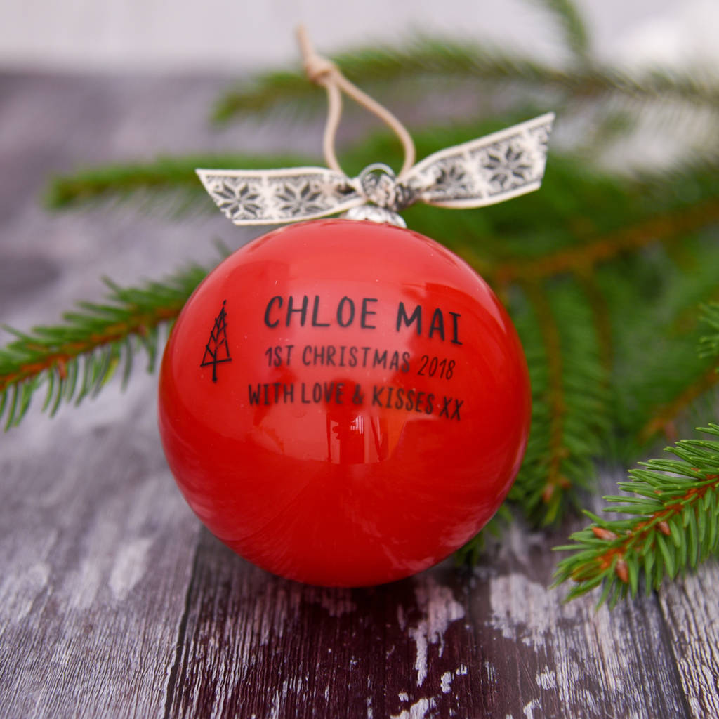 Personalised Baby s First Christmas Bauble