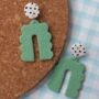 Textured Pastel Bubble Arch Polymer Clay Earrings, thumbnail 2 of 4