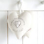 Personalised Linen 4th Wedding Anniversary Heart Gift, thumbnail 2 of 10