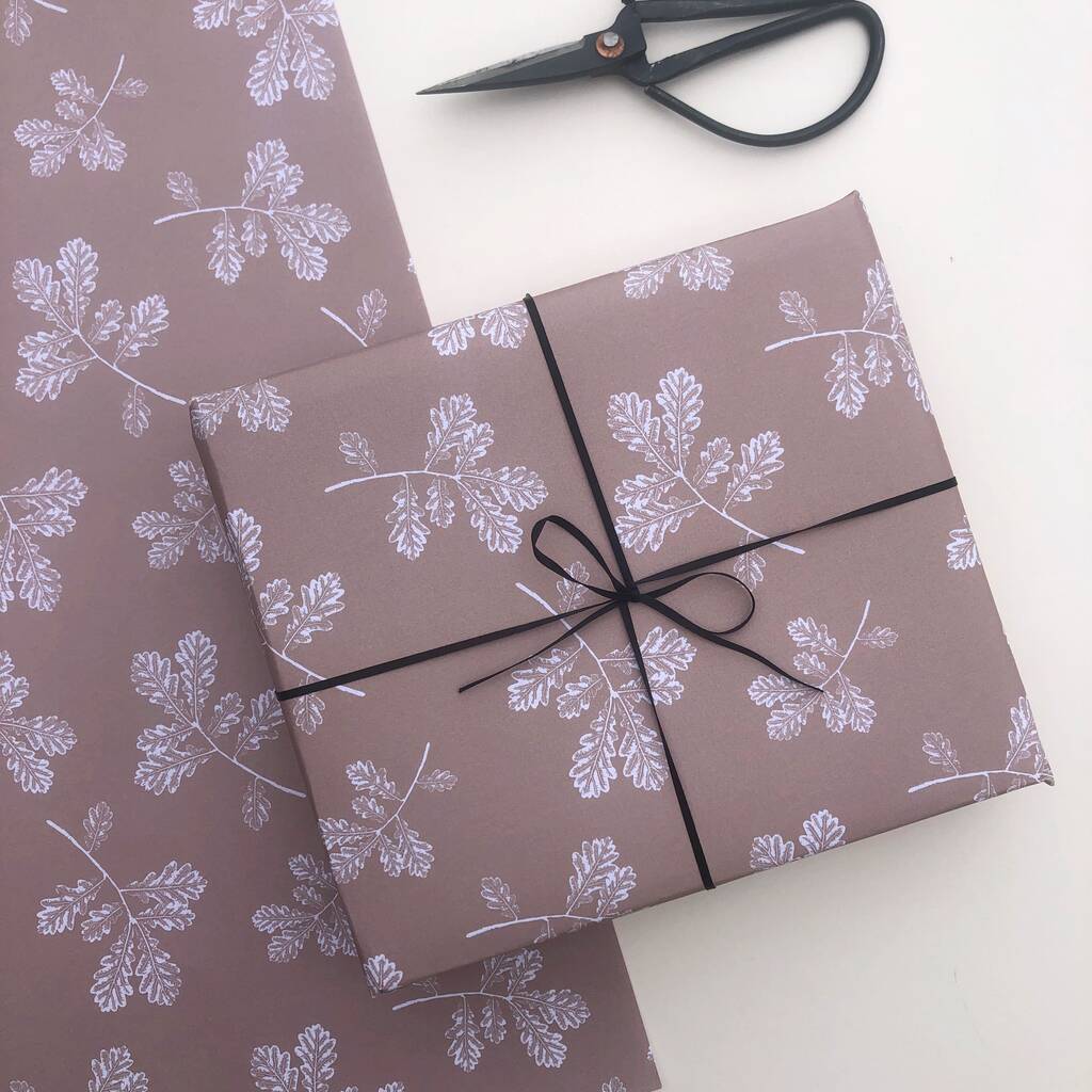 Oak Print Luxury Wrapping Paper, 1 of 4
