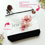 Personalised Photo Message Zip Pull And Name Make Up Bag, thumbnail 3 of 4