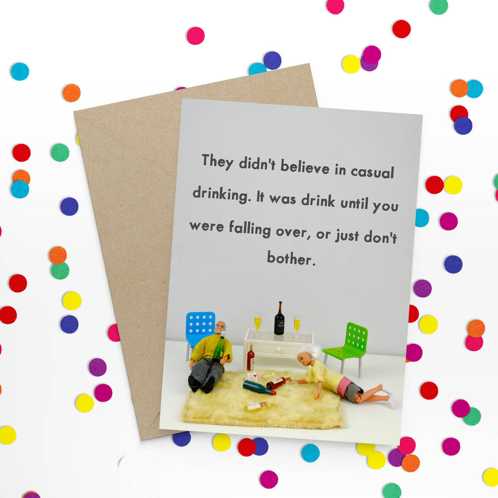Funny Drinking Greeting Card