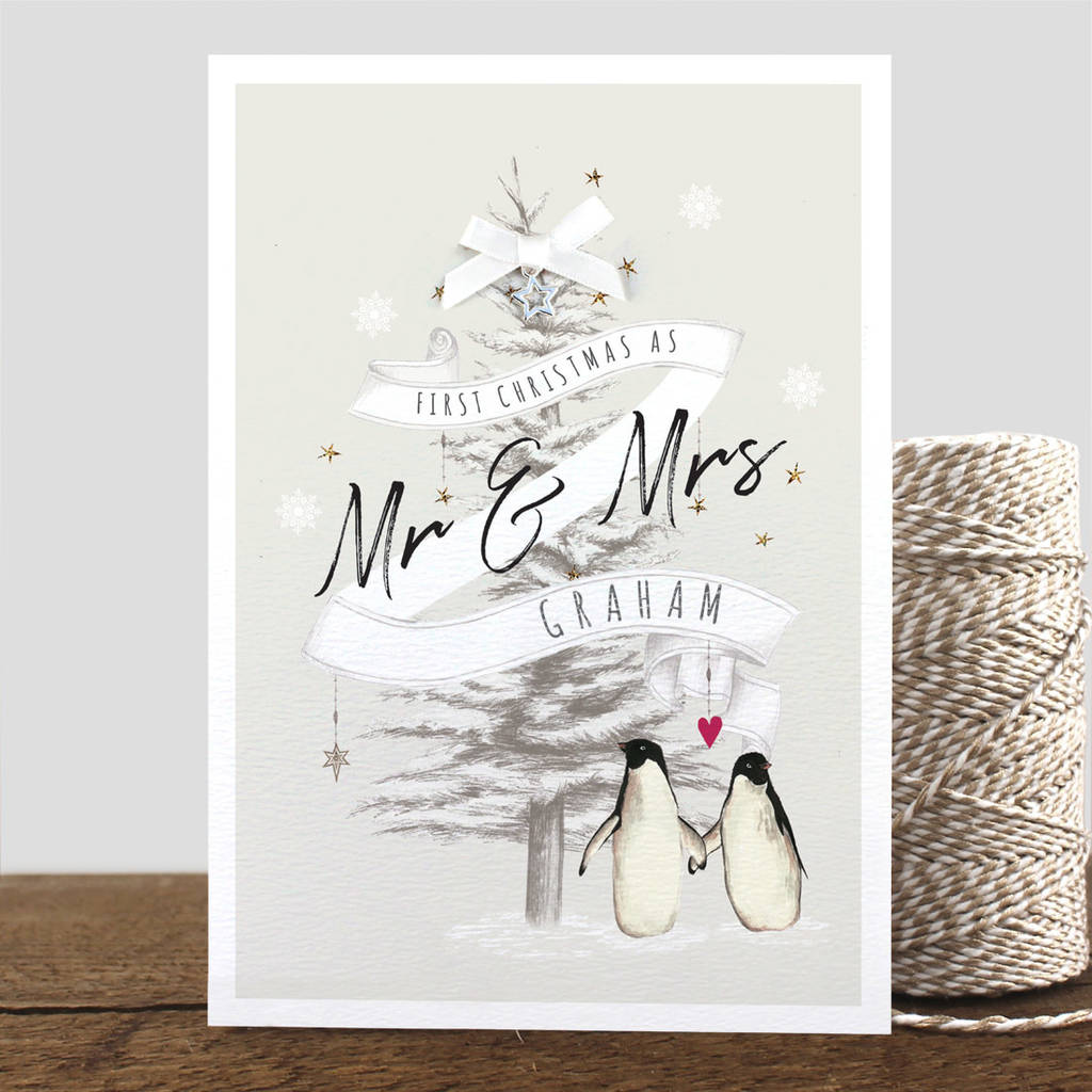 First Christmas As Mr And Mrs Card 