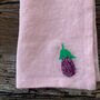 'Eat Your Greens' Embroidered Vegetable Linen Napkins, thumbnail 9 of 10