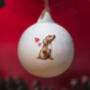Working Cocker Spaniel Ceramic Round Bauble, thumbnail 2 of 4