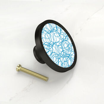 Decorative Cupboard Drawer Knobs, Abstract Patterns, Furniture Door Cabinet Handle With A Gold, Silver, Black And Antique Gold Base, 4 of 7