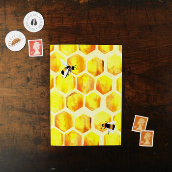 Mellifera Honeybee Print Postcard, 2 of 6