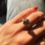 3ct Oval Salt And Pepper Diamond Engagement Ring, thumbnail 2 of 2