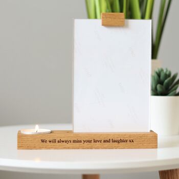 Personalised Memorial Candle Holder Vase Photo Frame, 4 of 11