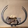 Fathers Day Forged Iron Log Store 'Long Horn' Design, thumbnail 4 of 12