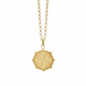 Personalised North Star Gold Medallion Necklace, 8 of 12