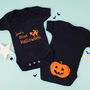 'My First Halloween' Personalised Babygrow, thumbnail 1 of 6
